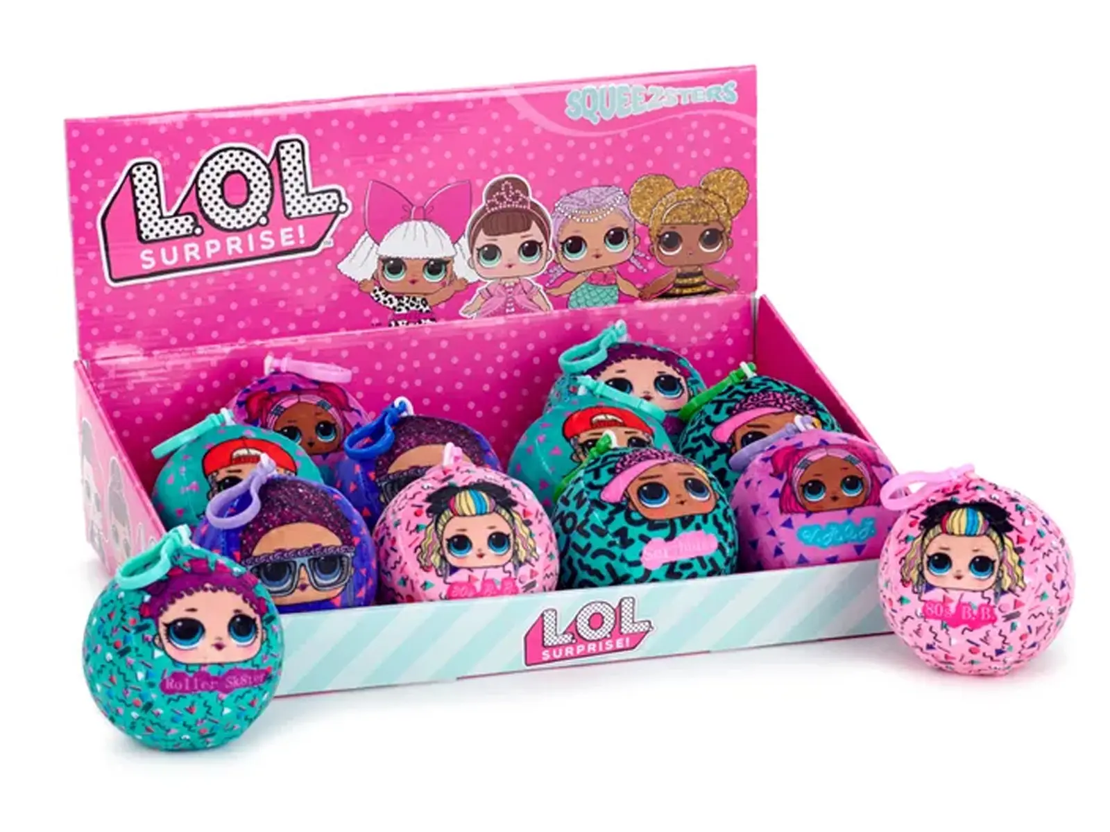 L.O.L Plüschball mit Anhänger 9cm, Disp. x12