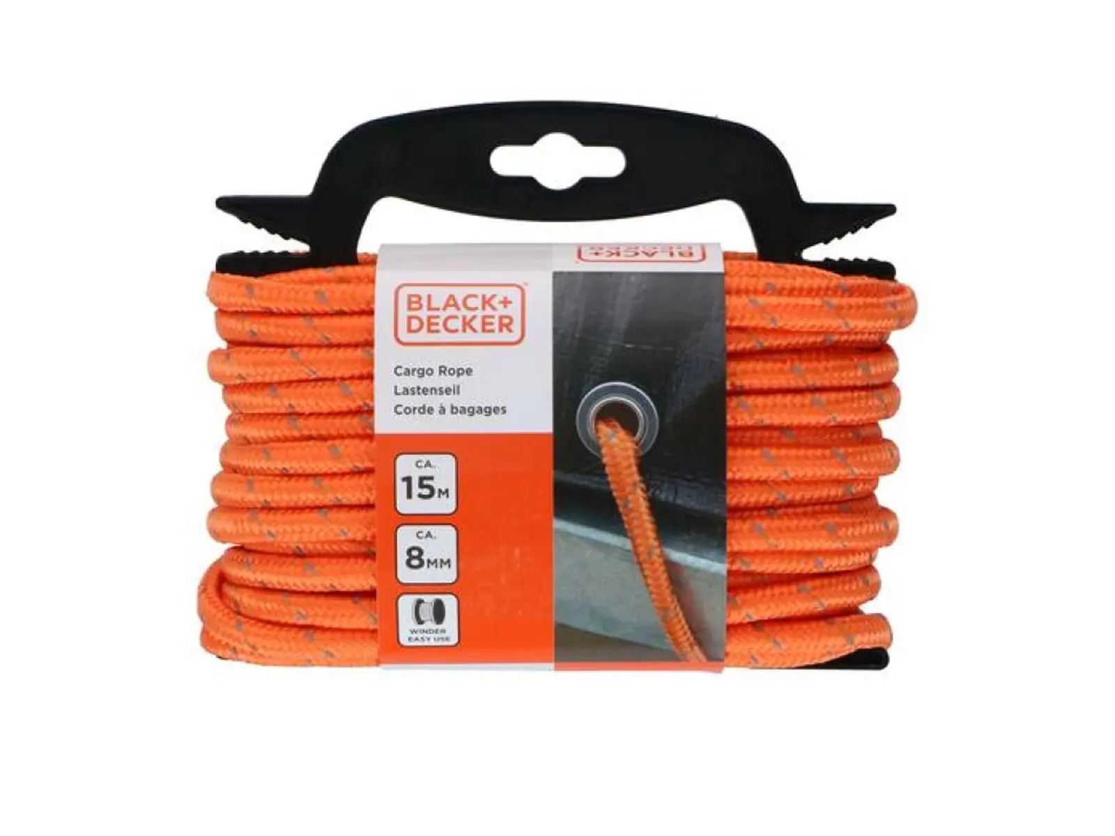 BLACK+DECKER Lastenseil 8mm, 15m