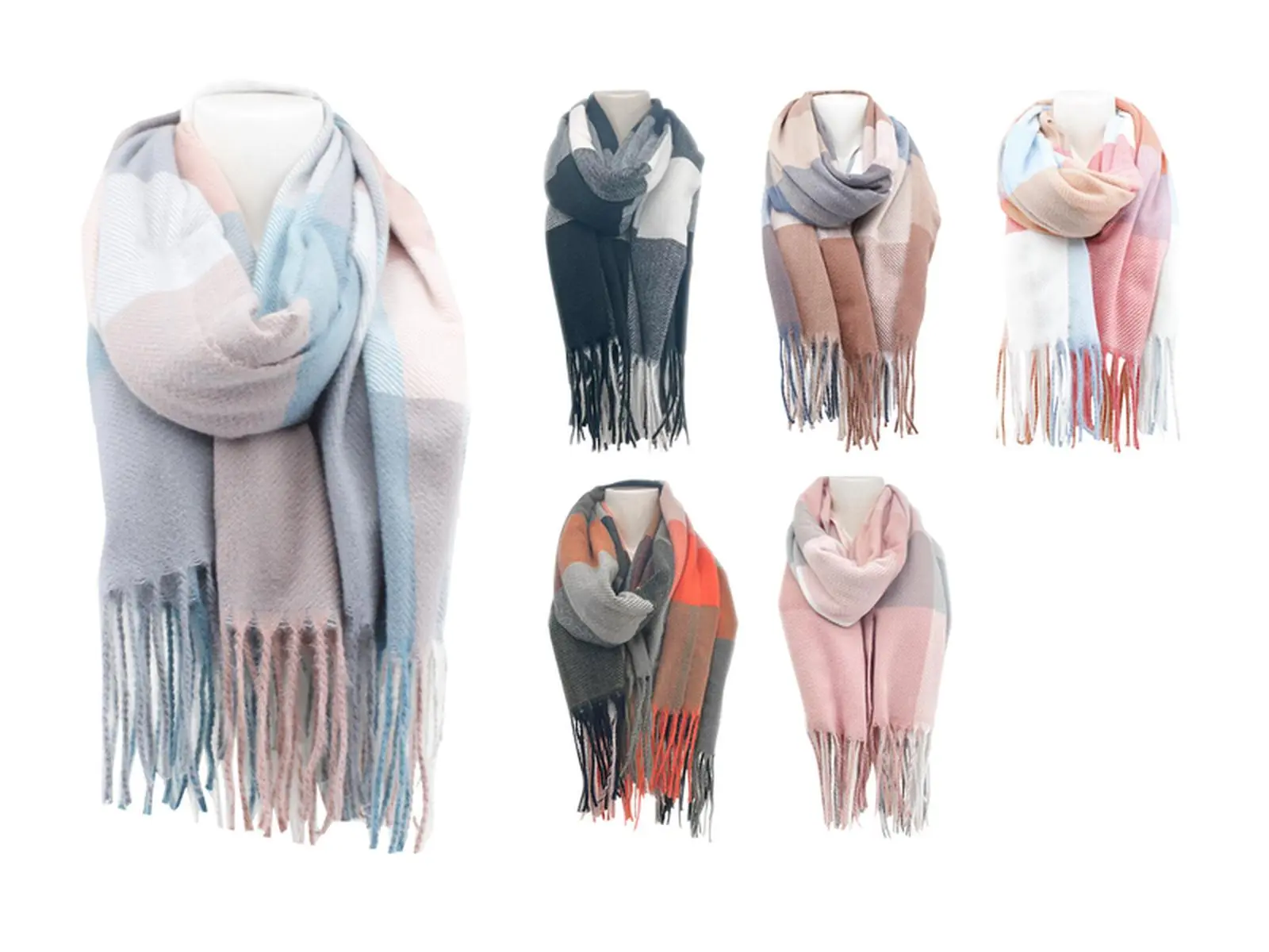 Winter Damen Schal Schachbrett