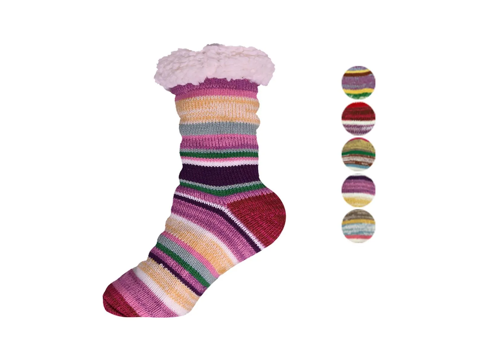 Hüttensocken Bunte Streifen, One Size Gr. 35-42
