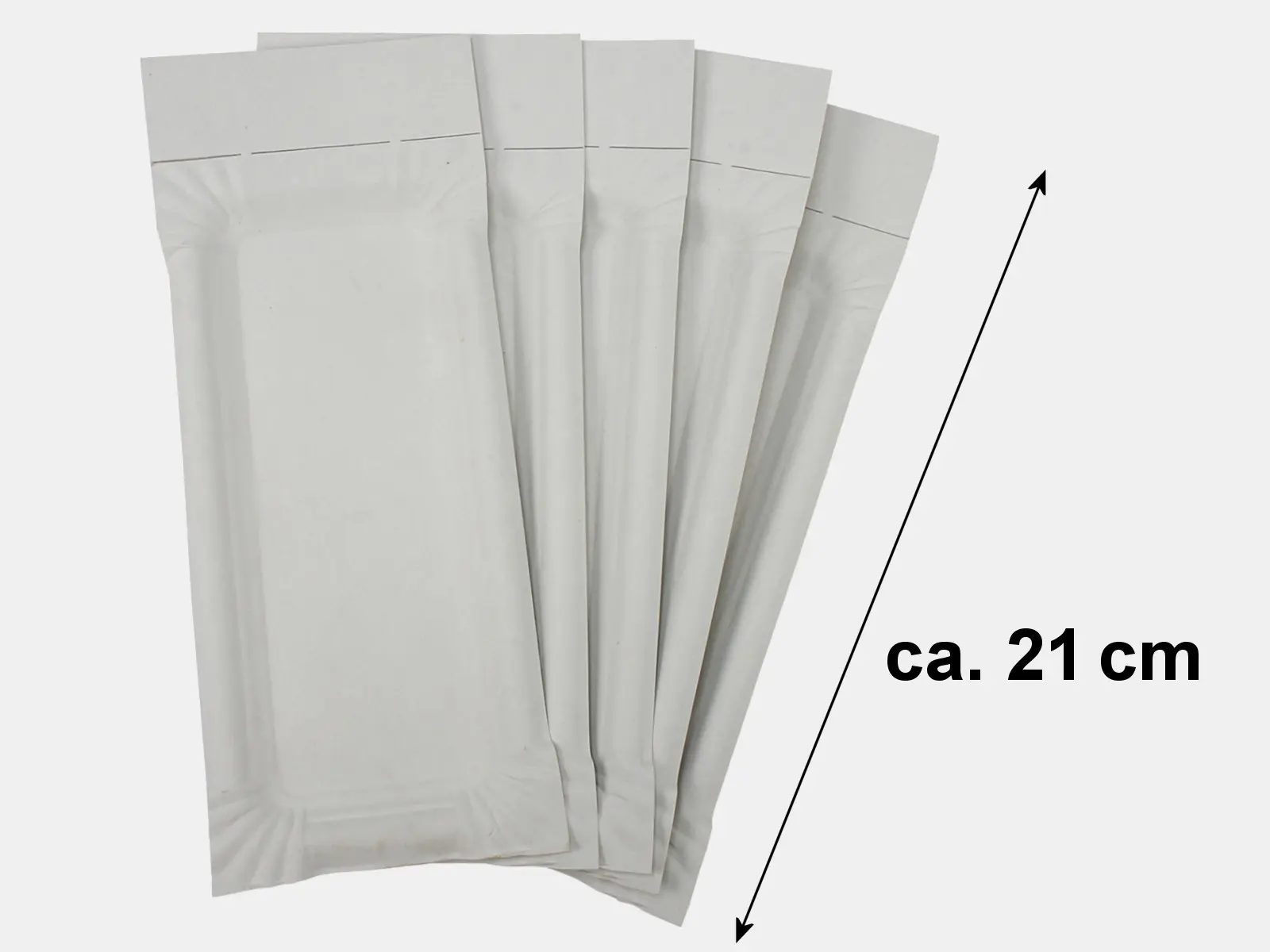 Pappteller eckig, 250erPack ,8x18+3cm