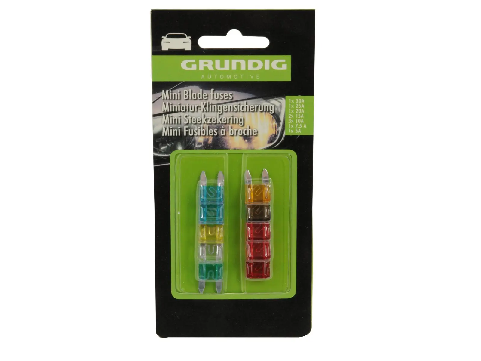 GRUNDIG Stecksicherung mini 10er Set, 5A - 30A