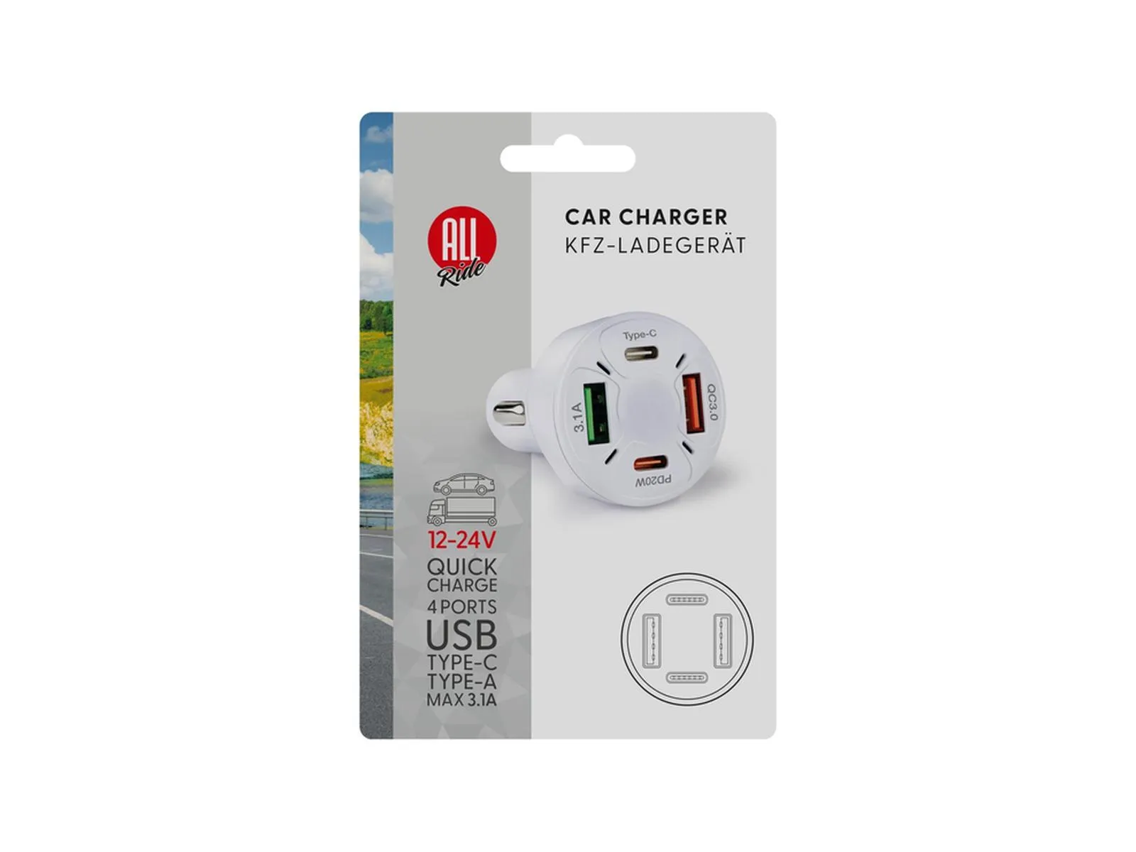 ALL Ride USB 4 in 1 Stecker