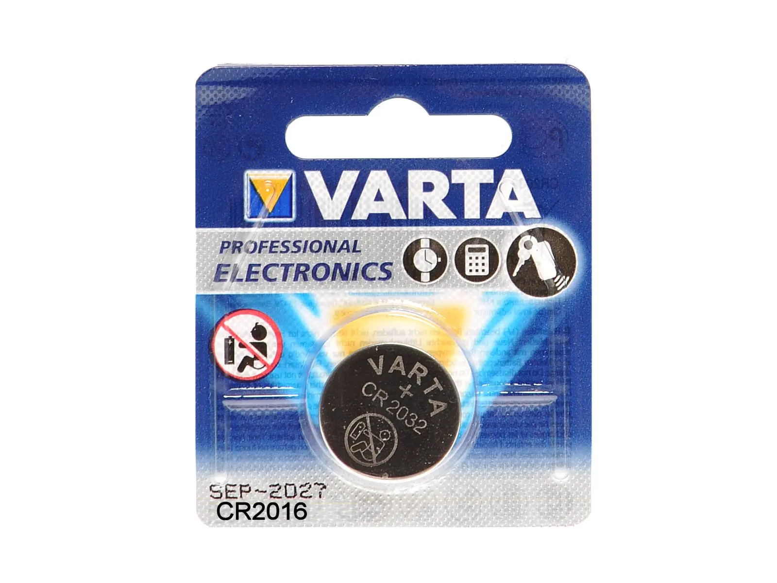 VARTA Knopfzelllen-Batt. Lithium CR 2016    VE10