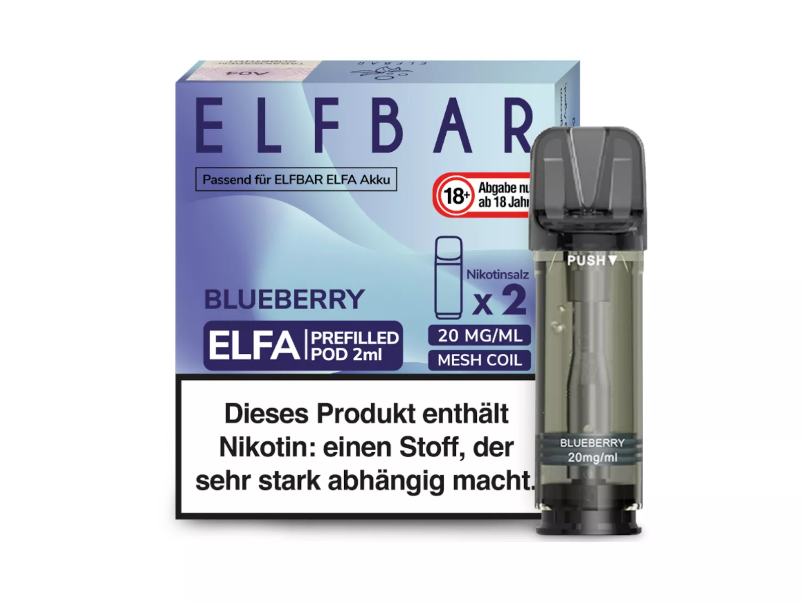 ELFBAR Elfa Pod, 20mg/ml Blueberry VE10